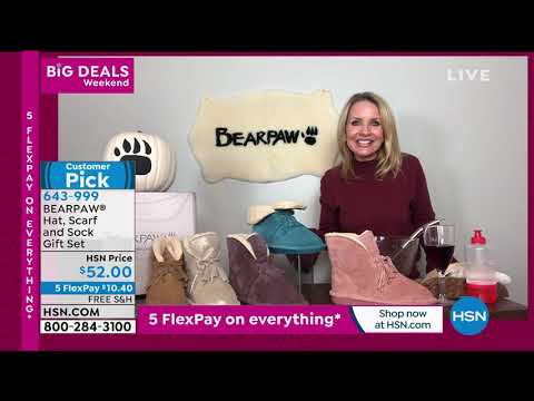 BEARPAW Hat, Scarf and Sock Gift Set