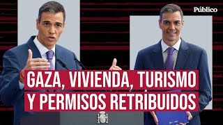 Sánchez hace balance del ejercicio político: desde Gaza hasta la ampliación de permisos retribuidos