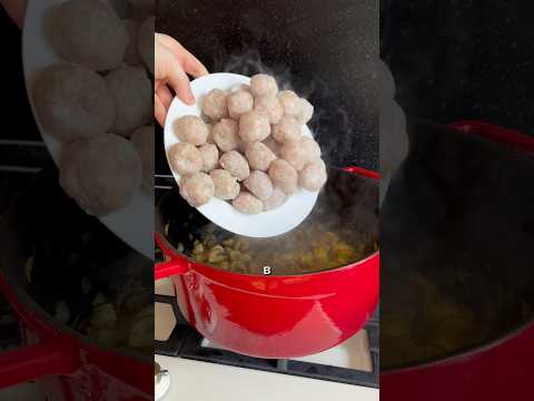 Сырный суп с куриными фрикадельками и грибами🤌
