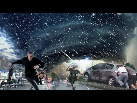 Skies are raging in France!! Worst hail storm in 20 years / Orage de grêle en France
