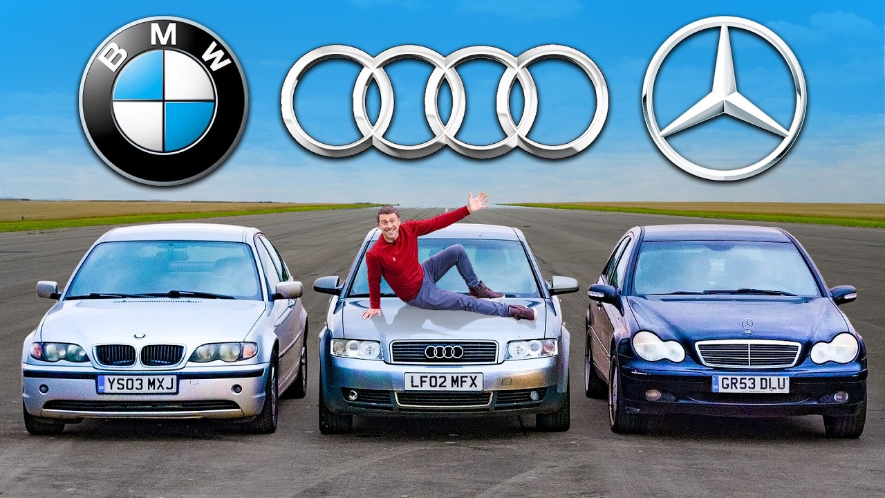BMW v Mercedes v Audi: 1, 000 DRAG RACE!
