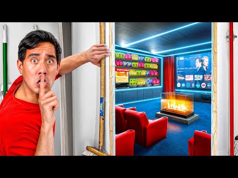 I Built a SECRET Magic Movie Room | ULTIMATE Hide and Seek