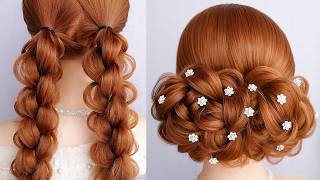 So Stunning! Bridal Hairstyle for the Perfect Wedding Look ✨Easy but Beautiful Messy Bun