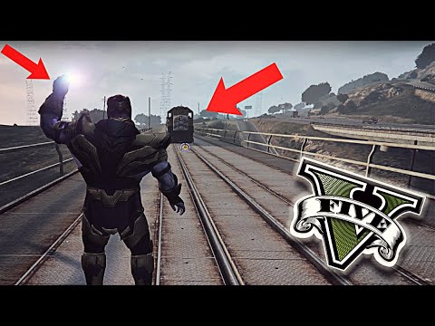 GTA V : THANOS DESTROYING TRAIN IN LOS SANTOS