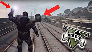 GTA V : THANOS DESTROYING TRAIN IN LOS SANTOS