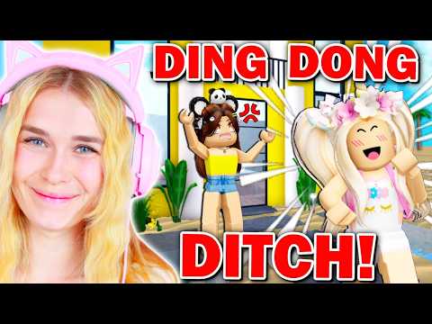 Ding Dong Ditching In NEW Bloxburg Map.. (Roblox)