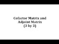 Understanding Cofactor and Adjoint Matrices