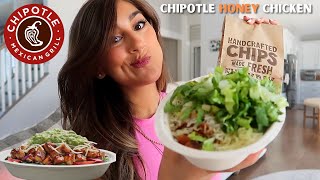 Chipotle's NEW Honey Chicken! Is It ACTUALLY Good? 🍗🔥🍯