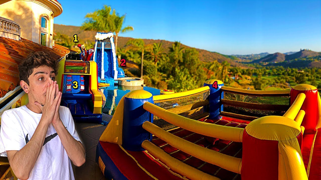 WORLD'S FIRST INFLATABLE BACKYARD AMUSEMENT PARK (9, 000, 000 SPECIAL)