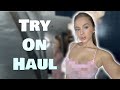 4K RPink Lace Dress Try On Transparent Try On Haul 2024 with Rapunzel