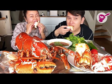 กินกับลูกชายปีละครั้ง ฤดูกาลกินล็อบสเตอร์มาถึงแล้วค่ะ อบชีสและจิ้มกับน้ำจิ้มseafood  |ยายนาง