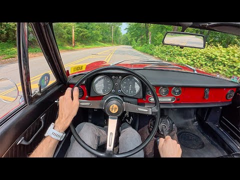 1969 Alfa Romeo 1750 Spider Veloce - Driving The Boat Tail Duetto  (POV Binaural Audio)