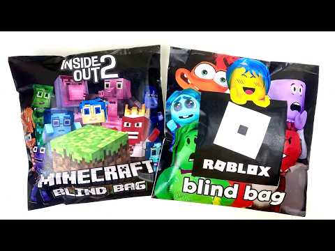 🌈Paper DIY🌈 INSIDE OUT 2 Minecraft vs Roblox Blind Bags Unboxing Compilation| How to make blind bag