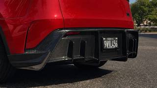 2026+ Model Y Performance Model Only   Colossal Full Rear Diffuser Replacement   Real Dry Molded Car