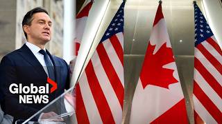 YouTube video thumbnail: Poilievre Says "no More Concessions" as Canada-US Officials Meet Ahead of 50% Tariff Deadline