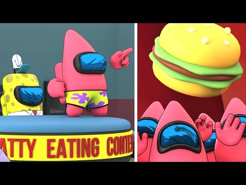 Patrick Mukbang VS Among us (all parts)