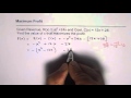 Maximizing Profit and Profit Functions