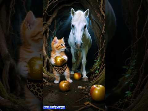 টমি আর সোনালী আপেল 🍎✨ | #TommyTheCat #FantasyStory #BanglaShorts