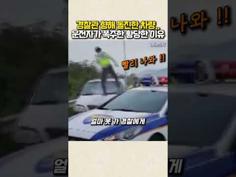 경찰차를 향해 돌진한 차량.. 운전자가 폭주한 황당한 이유