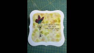 Shaped Easel Card, with distressed topper 