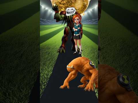 Can Ben 10 🟢 Save Gwen from Vilgax? 👑 Build a Queen Run Challenge! 🔥 #shorts