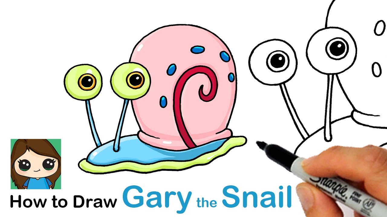 How to Draw Gary the Snail SpongeBob SquarePants