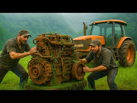 Project To Full Restore a DIESEL Engine That Was Badly Damaged and Abandoned For Years in The Rain