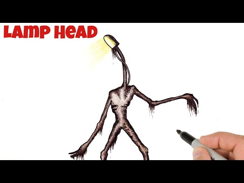 How to Draw Lamp Head | Trevor Henderson Characters