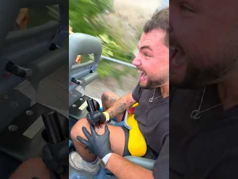 GIVING MYSELF A TATTOO ON A ROLLER COASTER