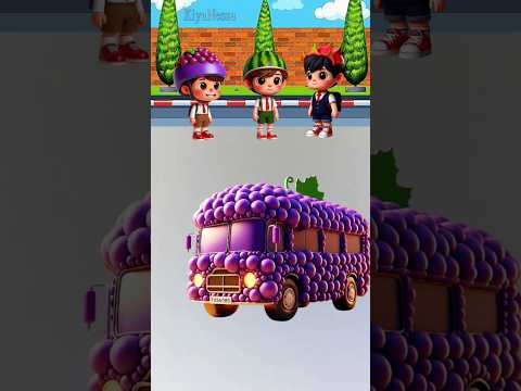 Bus Sekolah Buah Buahan | Mencari Bus Buah Naga #kartun #lucu #animasi #shortsviral #shorts