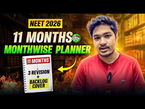 11 Months MonthWise 📝 Plan for NEET 2026 🎯| 3 Times SOLID Revision + No Backlog 🚀| Soyeb