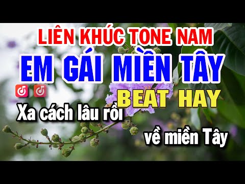 Liên Khúc Karaoke Tone Nam Trữ Tình Dễ Hát – Em Gái Miền Tây – Đường Tím Bằng Lăng