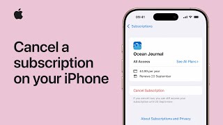 How to cancel a subscription on your iPhone | Apple Support