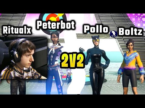 Peterbot & Ritualx VS Pollo & Boltz in Fortnite 2v2 Piece Control