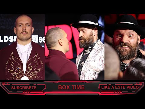 CARA A CARA TYSÓN FURY Y OLEKSANDR USYK EL MÁS LARGO DE LA HISTORIA "LE VOY A PROVOCAR MUCHO DOLOR"