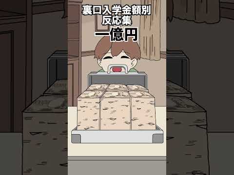 裏口入学・金額別反応集 #アニメ