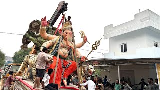 Ganesh Aagman 2025 | Karveer Cha Raja Aagman | Mumbai Ganesh In Hyderabad | Ganesh transporting