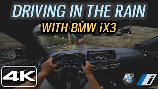 [4K] DRIVE IN THE RAIN KOREA POV WITH BMW iX3 MSP