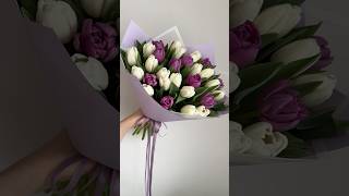 How to wrap flowers / tulips using only 2 papers EASY & FAST DIY FLOWER WRAPPING TECHNIQUE