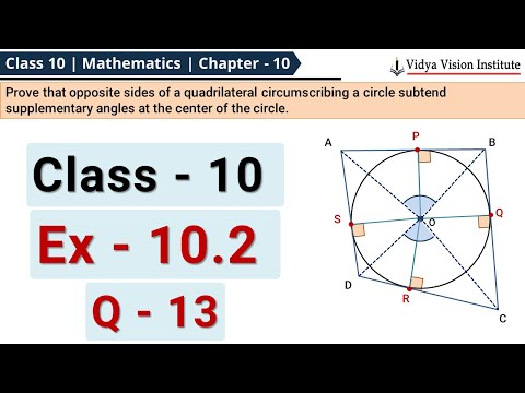 Class 10 Mathematics, Exercise 10.2 - Q 13 📚 Circles 📘 CBSE, NCERT 👨🏽‍🎓 हिन्दी CC