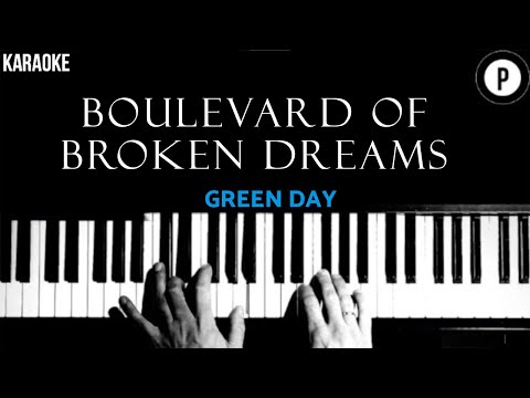 Boulevard of Broken Dreams – Green Day KARAOKE Slowed Acoustic Piano Instrumental COVER LYRICS