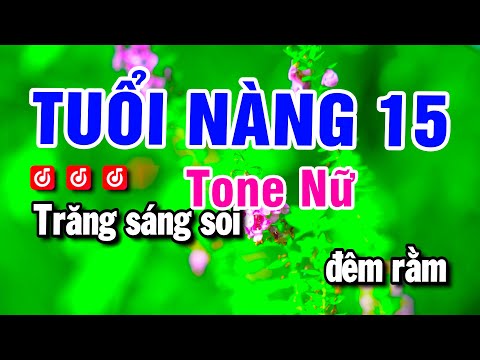 Karaoke Tuổi Nàng 15 Nhạc Sống Tone Nữ | Beat Huỳnh Anh