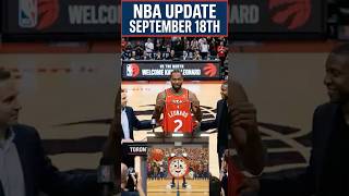 NBA Weekly Update September 18th