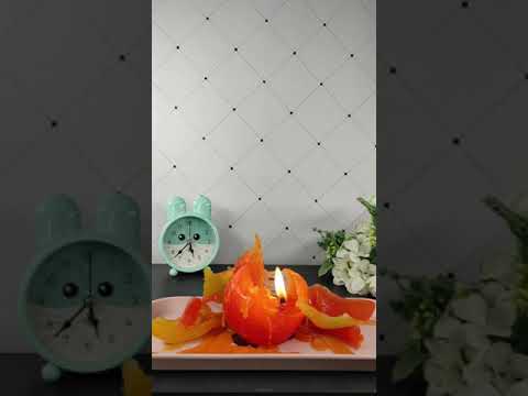 Burning candle series-three oranges#shorts #Reels #handwork #candlelight