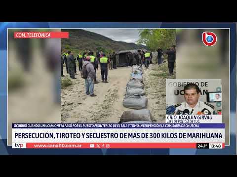 La Policía interceptó una camioneta con 300 kilos de droga tras una fuga
