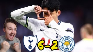 "IM SO HAPPY FOR SONNY!!!" TOTTENHAM 6-2 LEICESTER CITY MATCH REACTION!!
