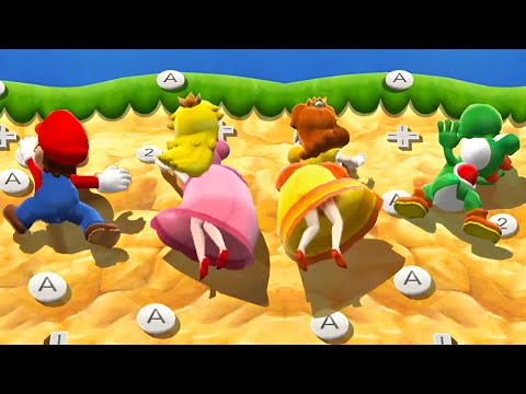 Mario Party 9 Minigames - Daisy Vs Mario Vs Peach Vs Yoshi (Master Difficulty)