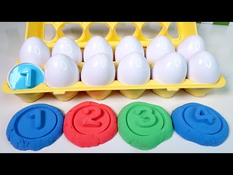Numbers: Learn to Count 1 to 12 with Kinetic Sand Eggs!