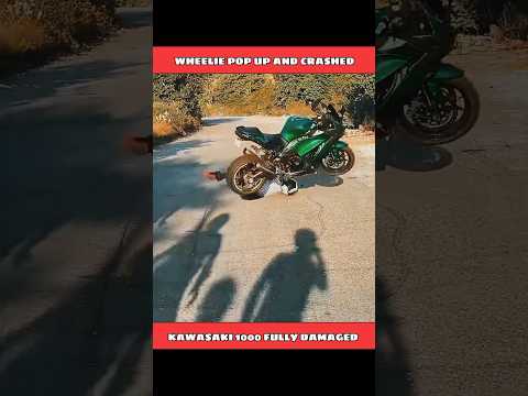 Brutal accident of aalyan vlogs Kawasaki in wheelie #shorts