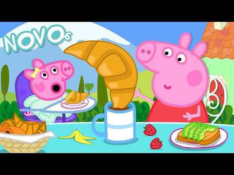 Peppa Pig Português Brasil ☕️ O Croissant Gigante  🥐 NOVO Contos da Peppa Pig